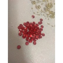 Пайетки пришивные круглые d=7 мм красные, цена за 10 гр